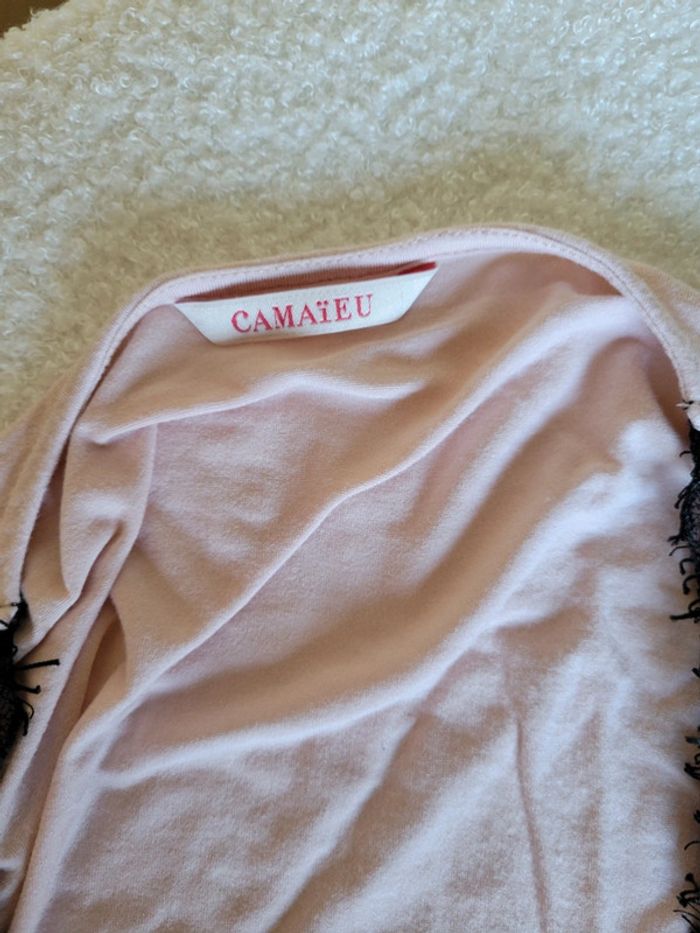 Haut rose avec dentelle Camaïeu - photo numéro 7