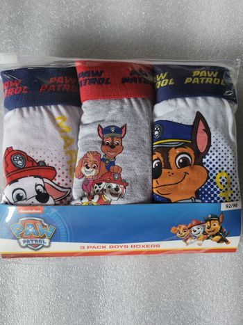 Lot de 3 boxer pat Patrouille  taille 92/98