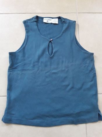 Débardeur bleu canard femme 44 TBE