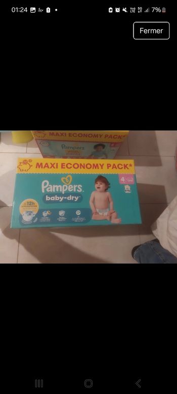 Pampers baby dry taille 4