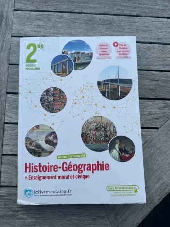 Manuel Histoire-Géographie 2de – LeLivreScolaire.fr – bon état – lycée Paul Cornu Lisieux