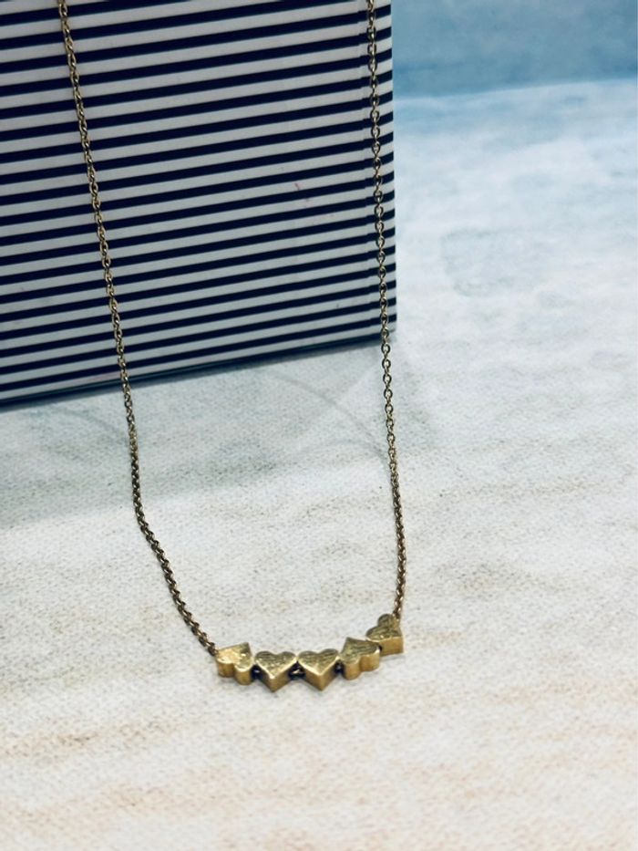 Collier motifs cœur en acier inoxydable - photo numéro 4