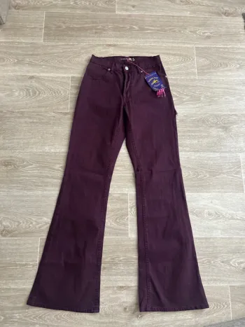Pantalon pattes d’éléphant jambes larges pourpre School Rag 28
