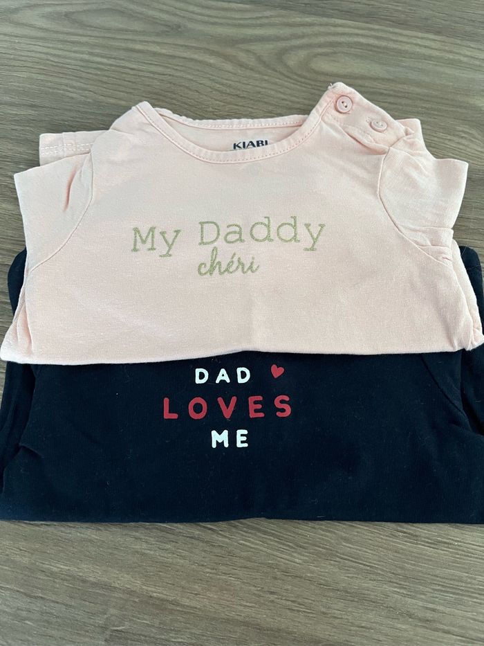 Lot de 2 tee shirt manches longues - Taille 6 mois