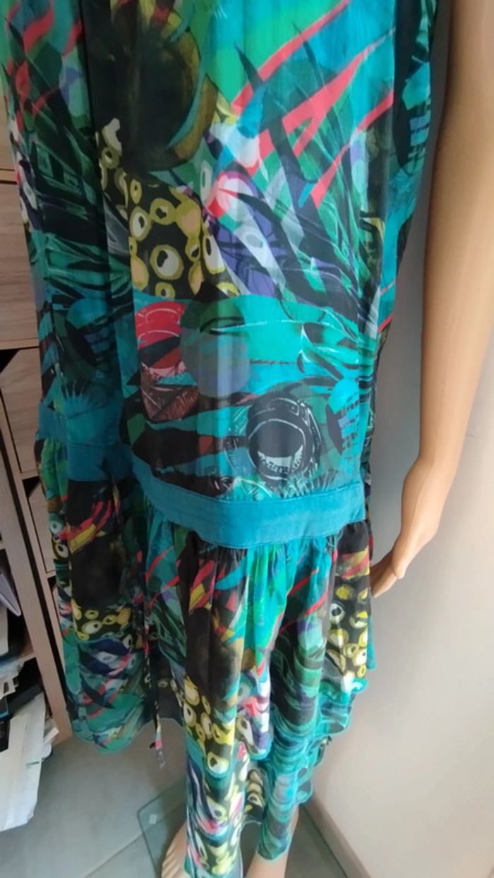 Robe verte avec motifs ixoo taille 46 femme - photo numéro 8