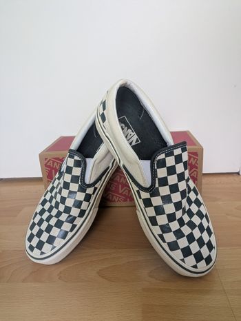 Vans classic slip-on damier vert et blanc
