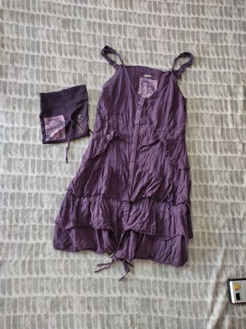 Robe courte violette a volants Wom[n] taille 40