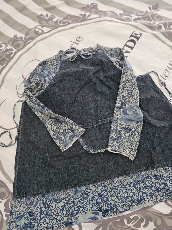 Robe tablier et son haut assortie Mlle Petit Boy taille 6 ans - photo numéro 2