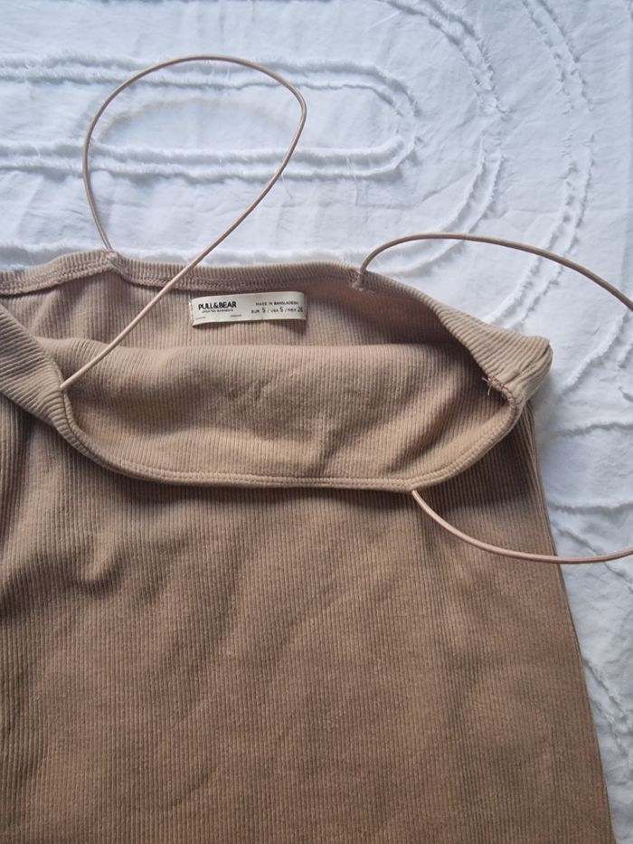 Robe moulante beige Pull and Bear taille S - photo numéro 2