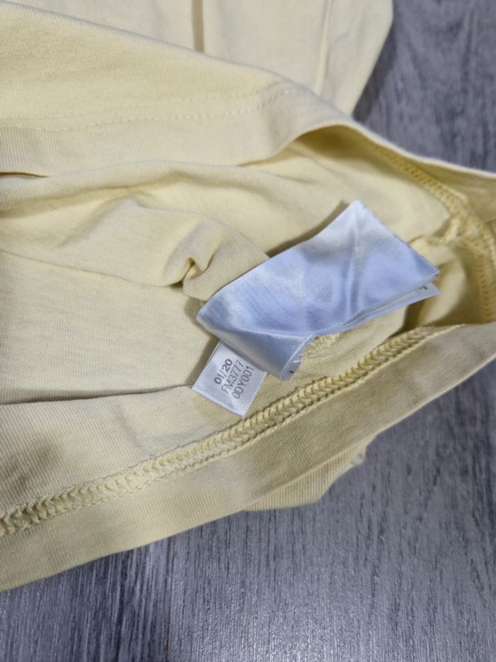 T shirt Adidas 3 Bandes / Stripes Jaune Logo Brodé Taille S Homme - photo numéro 8