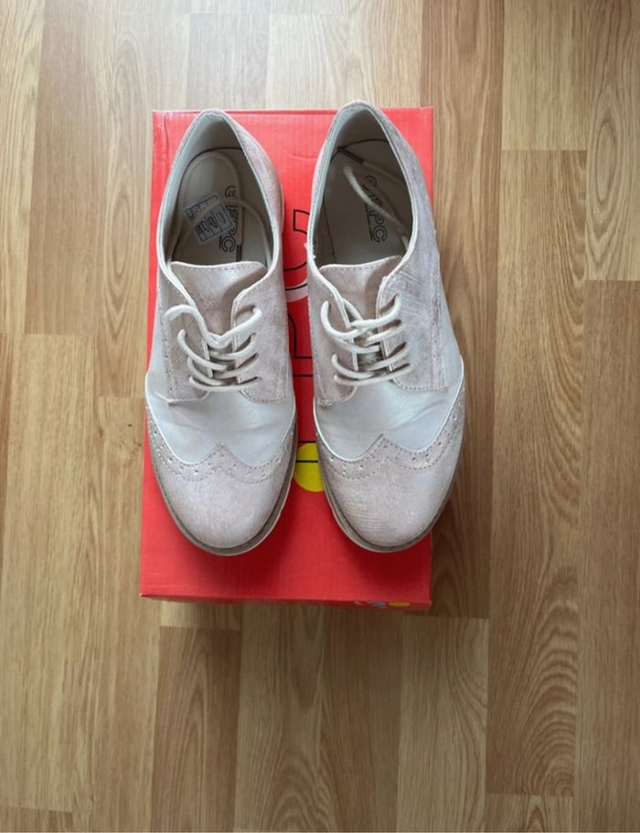 Chaussures derby femme - Rose poudré - Pointure 37 - Idéales rentrée - photo numéro 2