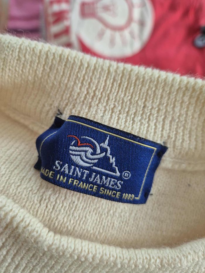Pull en laine marinière chaud Saint james - photo numéro 4