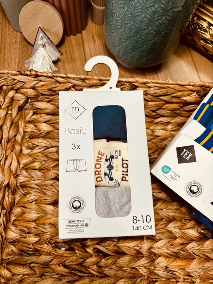 Taille 8-10 ans lot de caleçons garçon Tex bleu gris Neufs 💙 - photo numéro 2