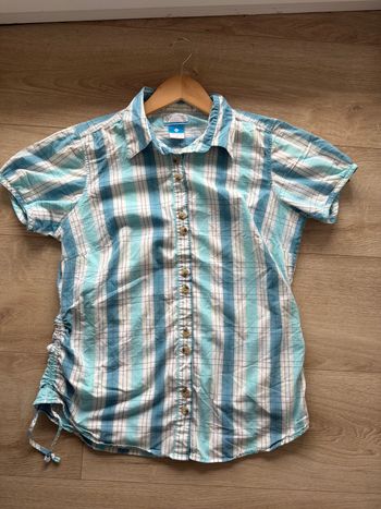 Chemise Columbia Femme Stretch – Bleu & Blanc – Taille M