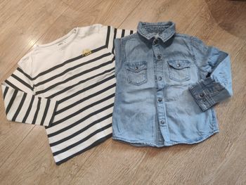 Chemise et tee shirt Gémo Kiabi  Taille 4 ans 