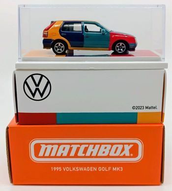 Voiture Golf matchbox mattel hotwheels métal 1/64 Volkswagen mk3 1995 harlequin