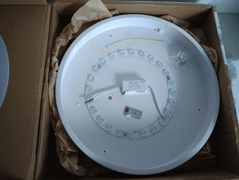 MOON XXL: Plafonnier Blanc Rond, LED blanc 24W, diam 40cm /épaisseur 5cm