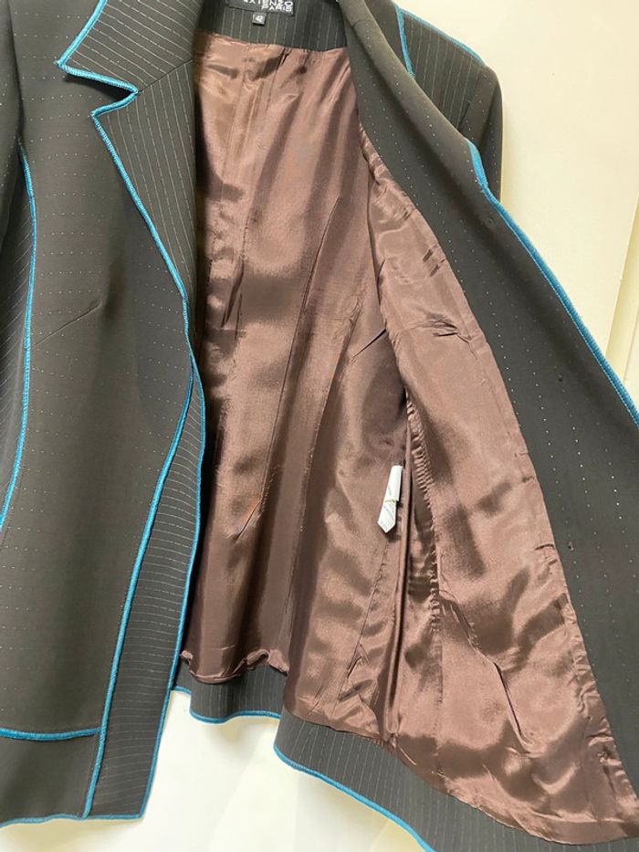 Jolie veste marron turquoise comme neuve Extenzo Paris taille 42 - photo numéro 5