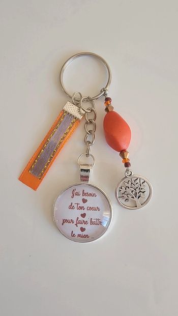 Cadeau amour st Valentin,  porte clé message bijoux de sac
