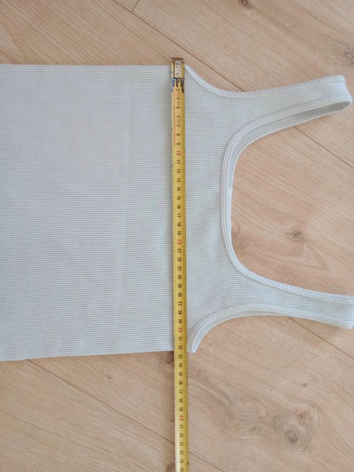 Débardeur femme XS côtelé blanc c86 - photo numéro 12