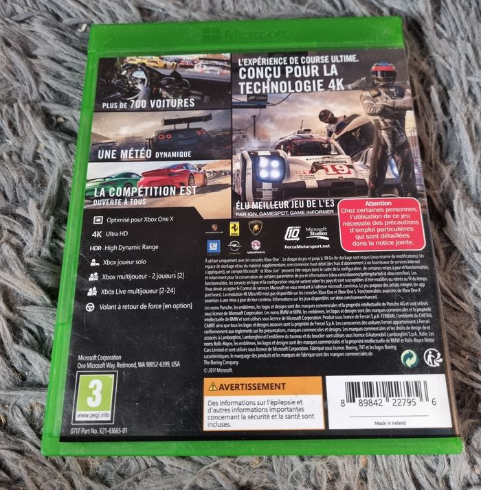Boîte vide de jeu Forza Motorsport 7 - photo numéro 3