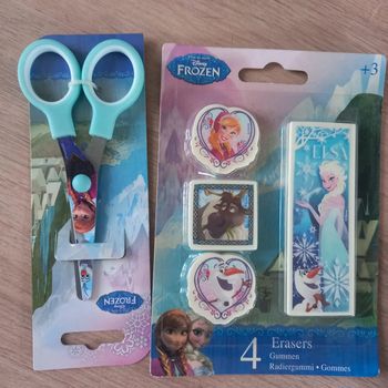 Ciseaux +gommes reine des neiges