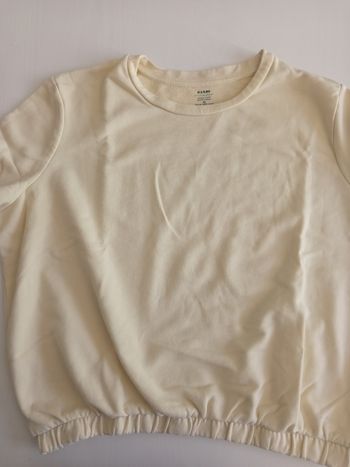 Sweat jaune pâle manches courtes 