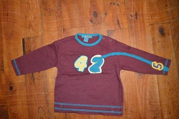 Tee shirt manches longues Orchestra 12 mois - 1 an bordeaux