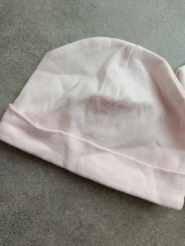 Lot de 3 bonnets H&M roses 56cm - photo numéro 3