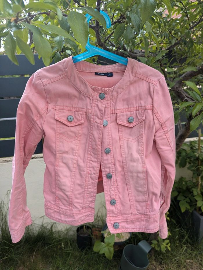 Veste légère mi-saison rose poudré 8 ans
