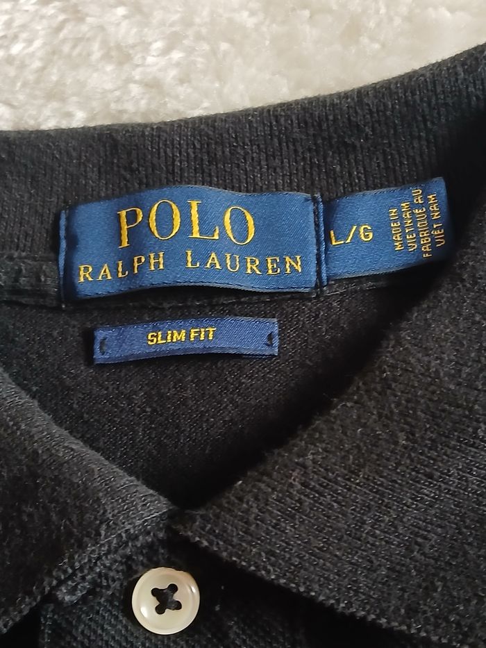 Polo Ralph Lauren – Slim Fit – Noir – Taille L – Excellent état - photo numéro 3
