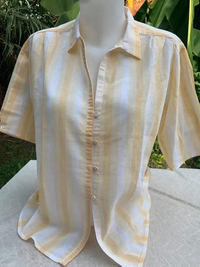 Chemise vintage Cacharel taille 42 manches courtes - photo numéro 2