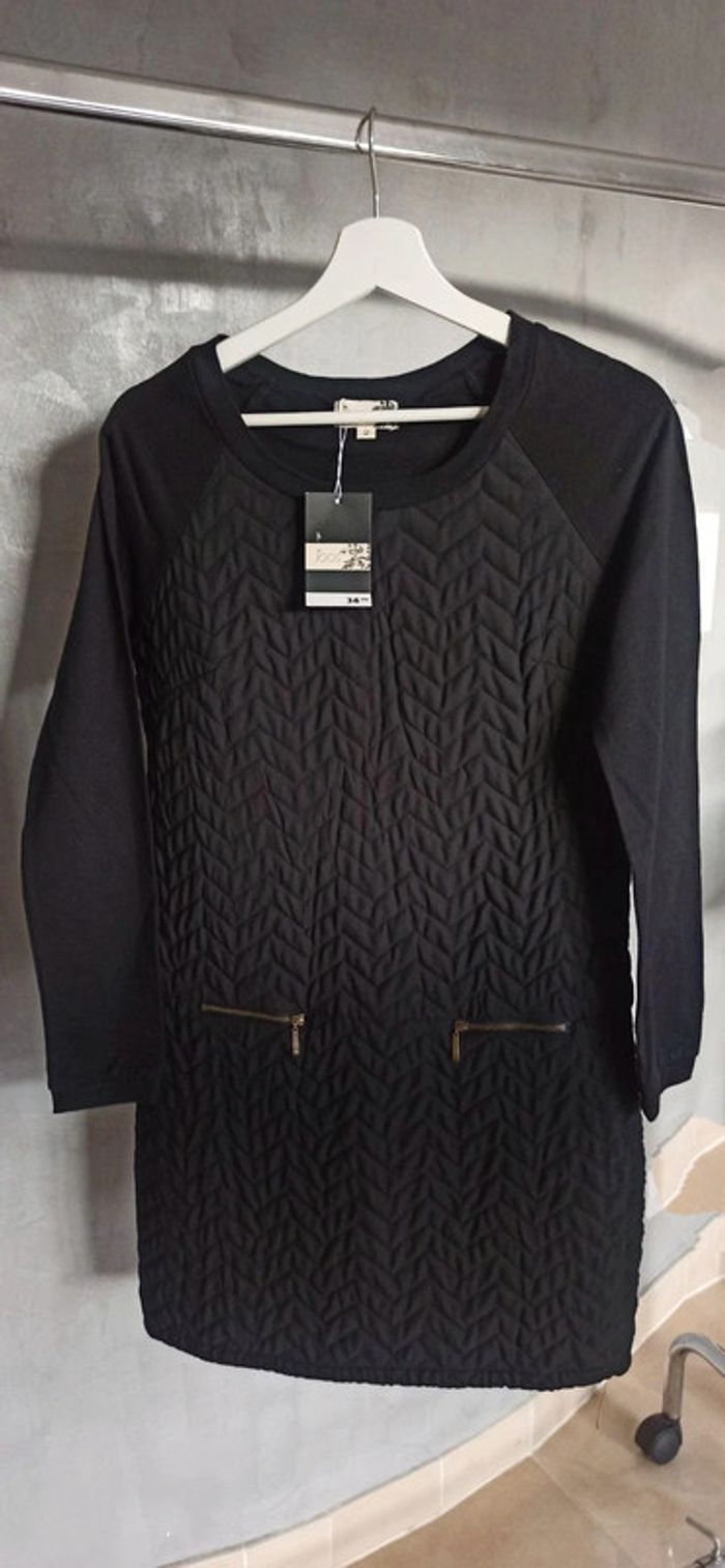 Robe sweat courte noire Joos - photo numéro 2