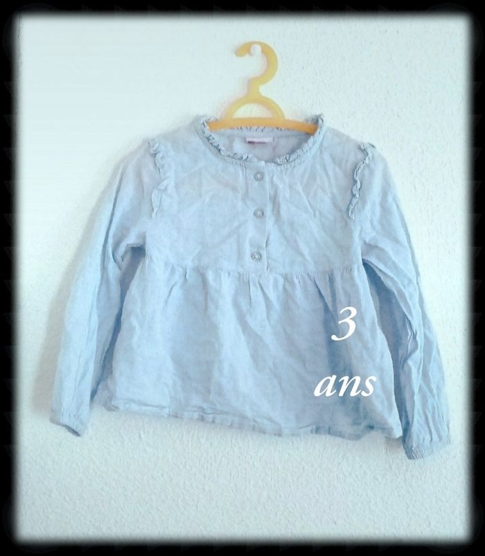 3 ans tao blouse chemise bleu clair print été /Excellent état - photo numéro 15