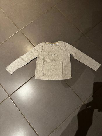 T shirt manches longues - Okaidi - Live - Gris - 6 ans