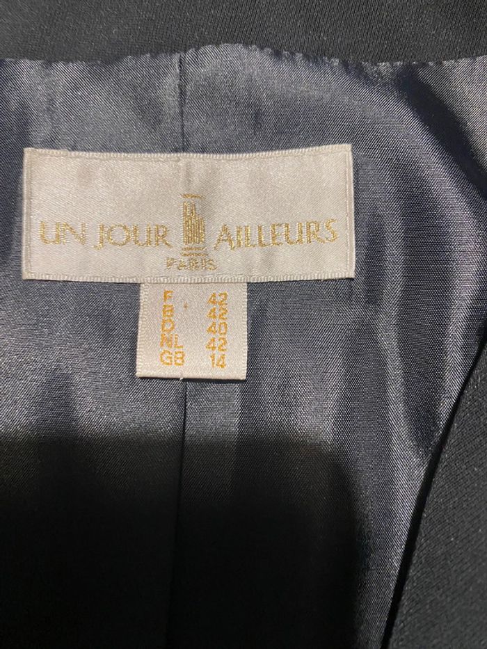 Blazer noir un jour ailleurs taille 42 - photo numéro 2