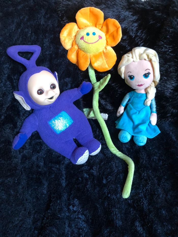 Deux Peluches et un tournesols en peluche - photo numéro 3