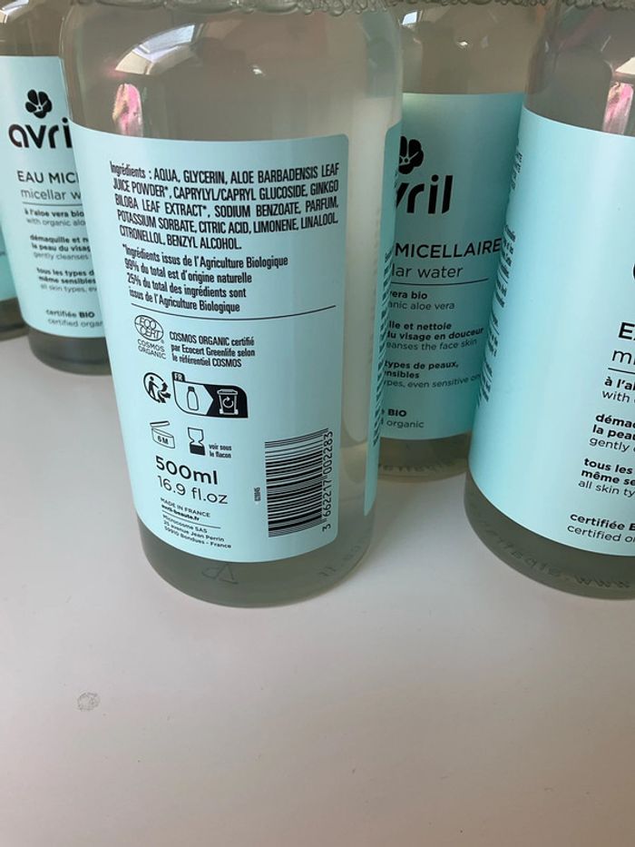 Lot de 5 flacons eau micellaire bio Avril - photo numéro 9
