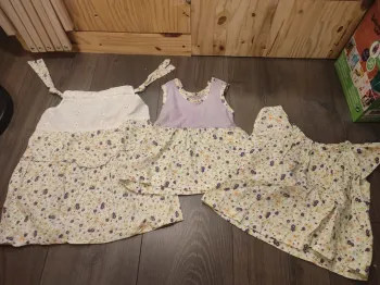 Ensemble vêtements fait main 9 mois robe tunique t-shirt très bon état