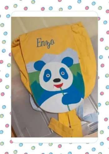 Sac a dos enfant en tissus fait main