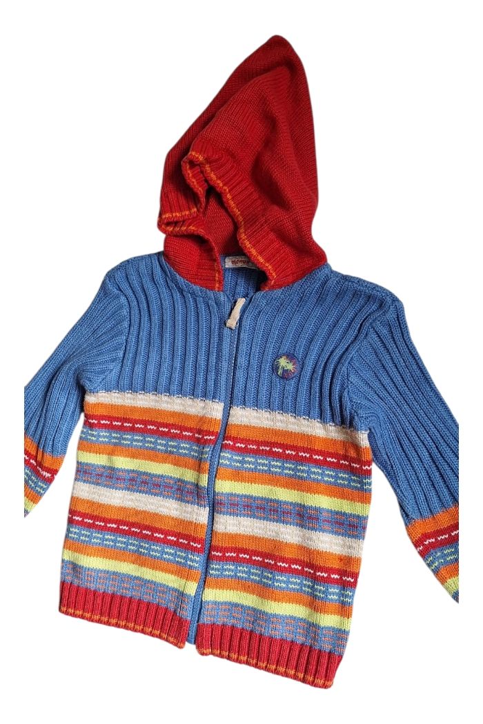 🌈 Gilet multicolore – Clayeux – Taille 4 ans - photo numéro 2