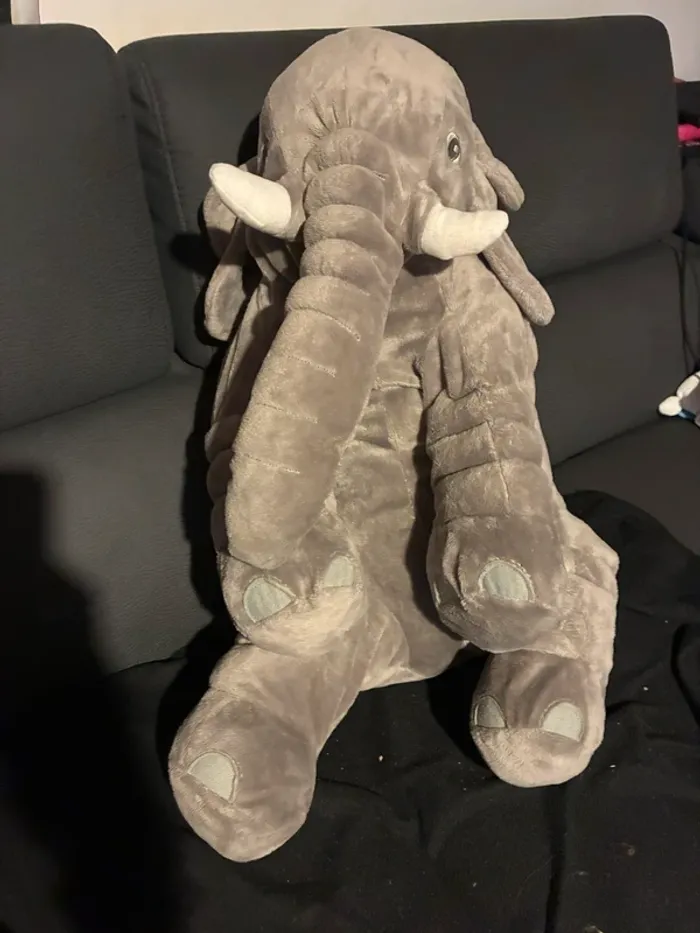 Coussin éléphant - Coussin peluche géant pour enfant en forme d'éléphant mikamax - photo numéro 4