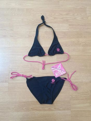 Magnifique maillot de bain noir et rose
