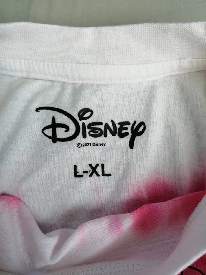 Tee-shirt crop top blanc et rose tye and die impression dumbo / don't call me jennyfer / (L-XL) - photo numéro 2