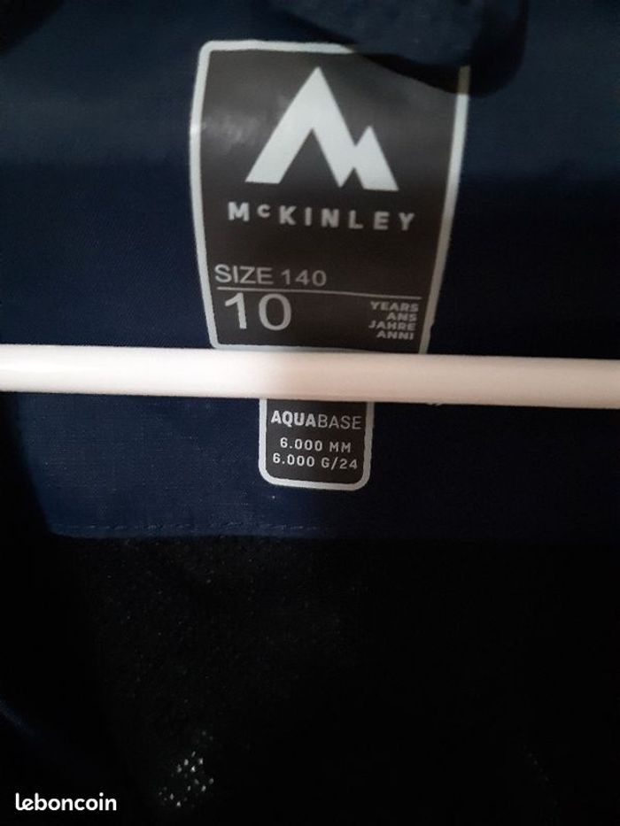 Veste de pluie / coupe-vent bleu marine / 10 ans / MC Kinley - photo numéro 4