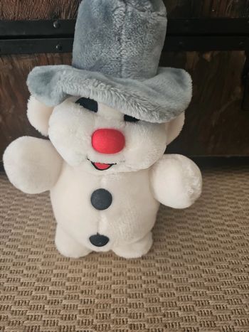 Grande peluche bouli bonhomme de neige vintage