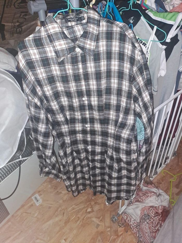 Robe longue à carreaux