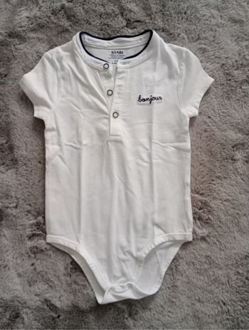 Body blanc Kiabi 24 mois