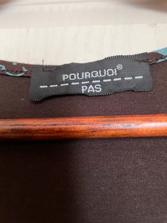 La robe turquoise-marron - photo numéro 3