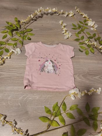 Haut licorne rose primark 18 / 24 mois